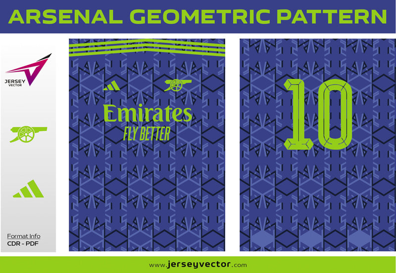 ARSENAL GEOMETRIC PATTERN – Jersey Vector