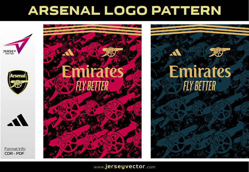 ARSENAL LOGO PATTERN – Jersey Vector