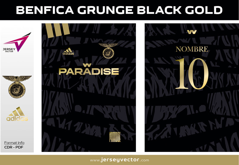 BENFICA GRUNGE BLACK GOLD