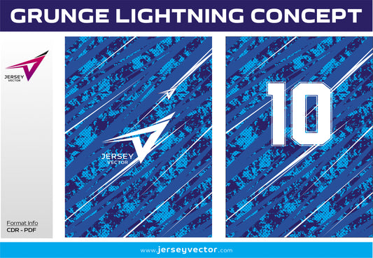 grunge lightning pattern jersey vector